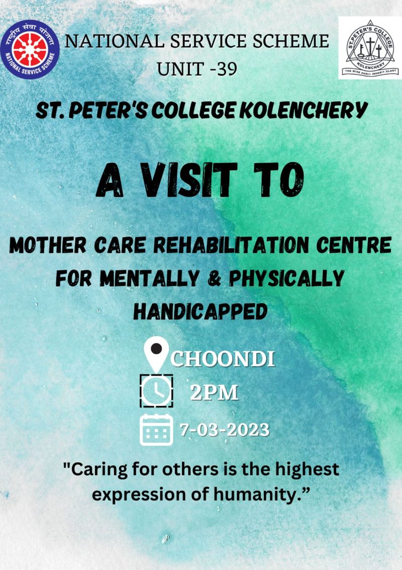 Visit to mother care rehabilitation center – St Peters College